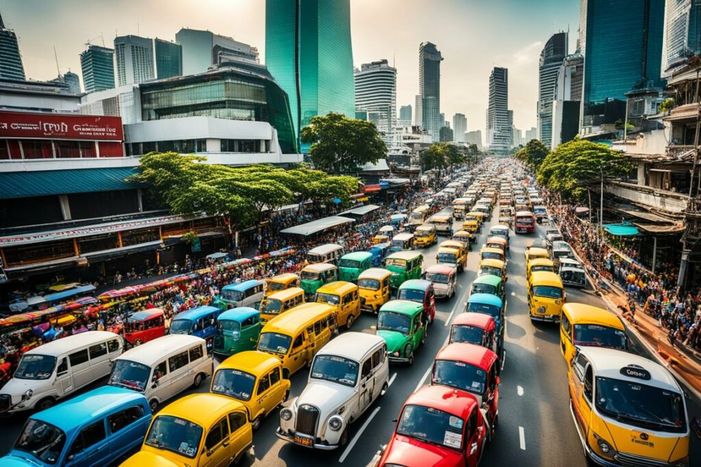 mobilidade urbana em Bangkok