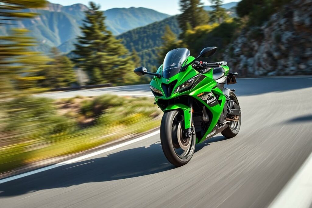 Kawasaki ZX-6R ABS 2024 em ação