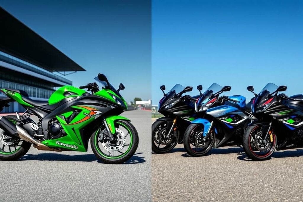 comparação Kawasaki Ninja